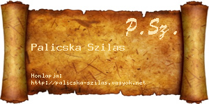 Palicska Szilas névjegykártya